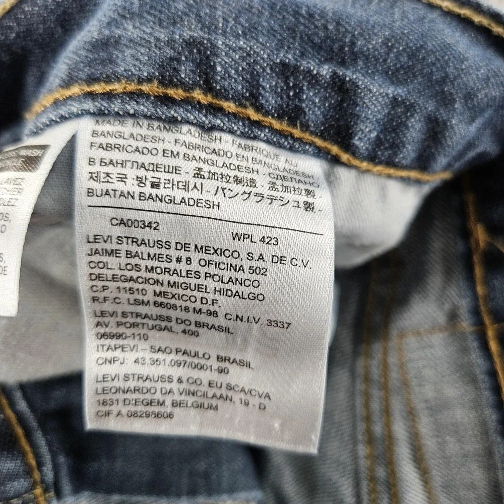 Levis Jeans Mens‎ 34x34 Blue 514 Straight Leg Medium Wash Zip Fly Denim Classic